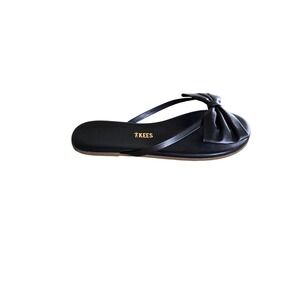 Tkees Lily Oversized Bow Sable Black Flip Flops Size 7